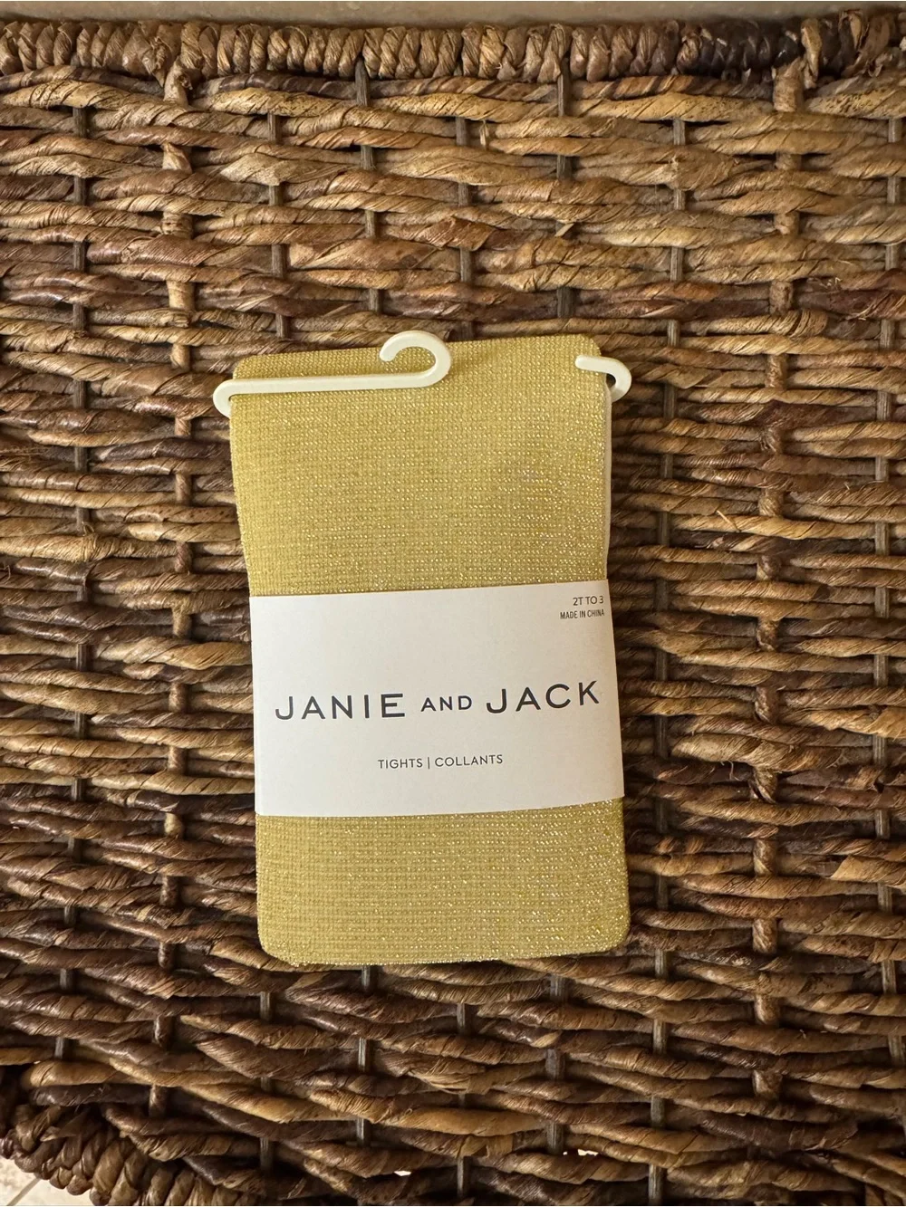 NWT Janie and Jack Metallic Gold Sheer Tights